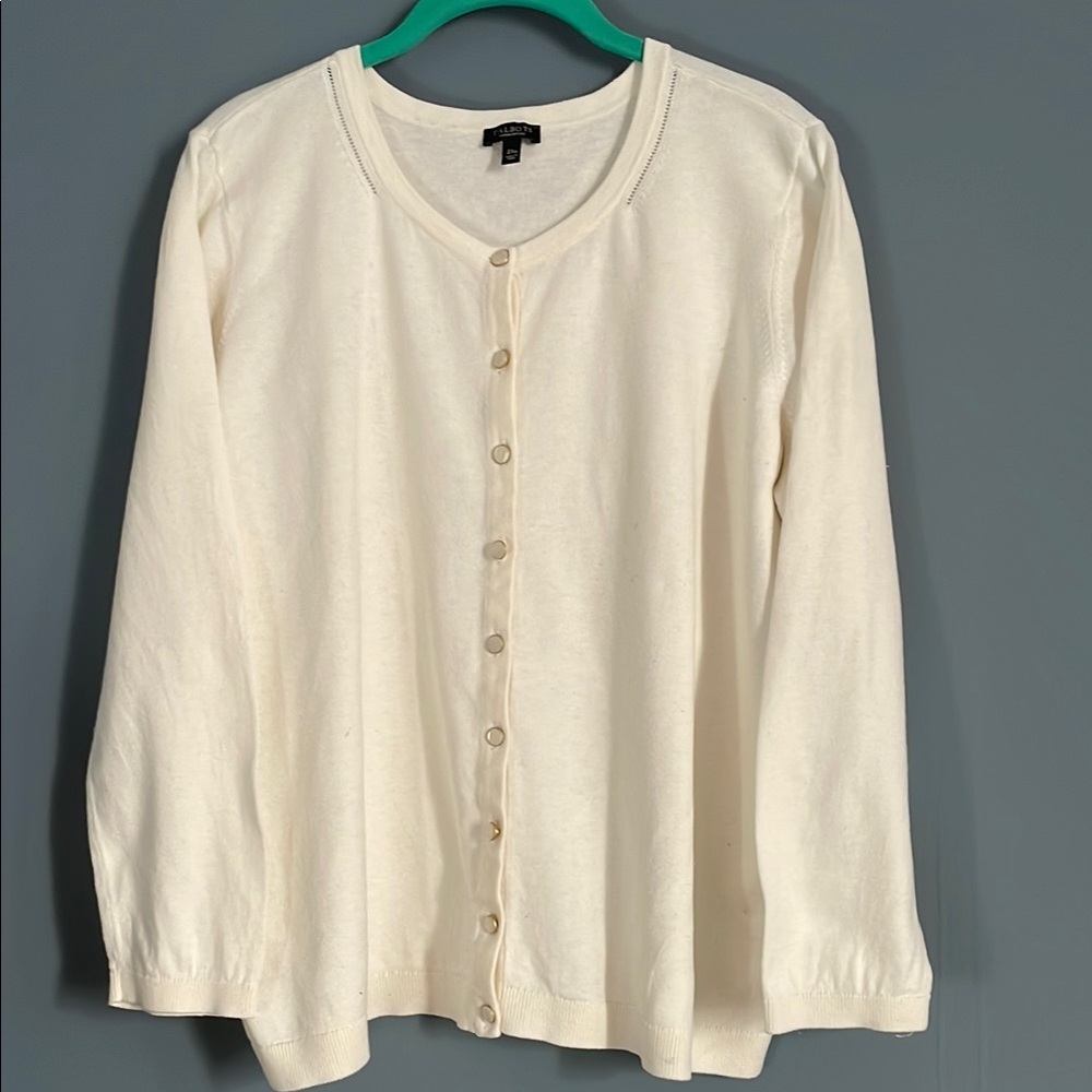 Talbots Cream Cardigan Sweater